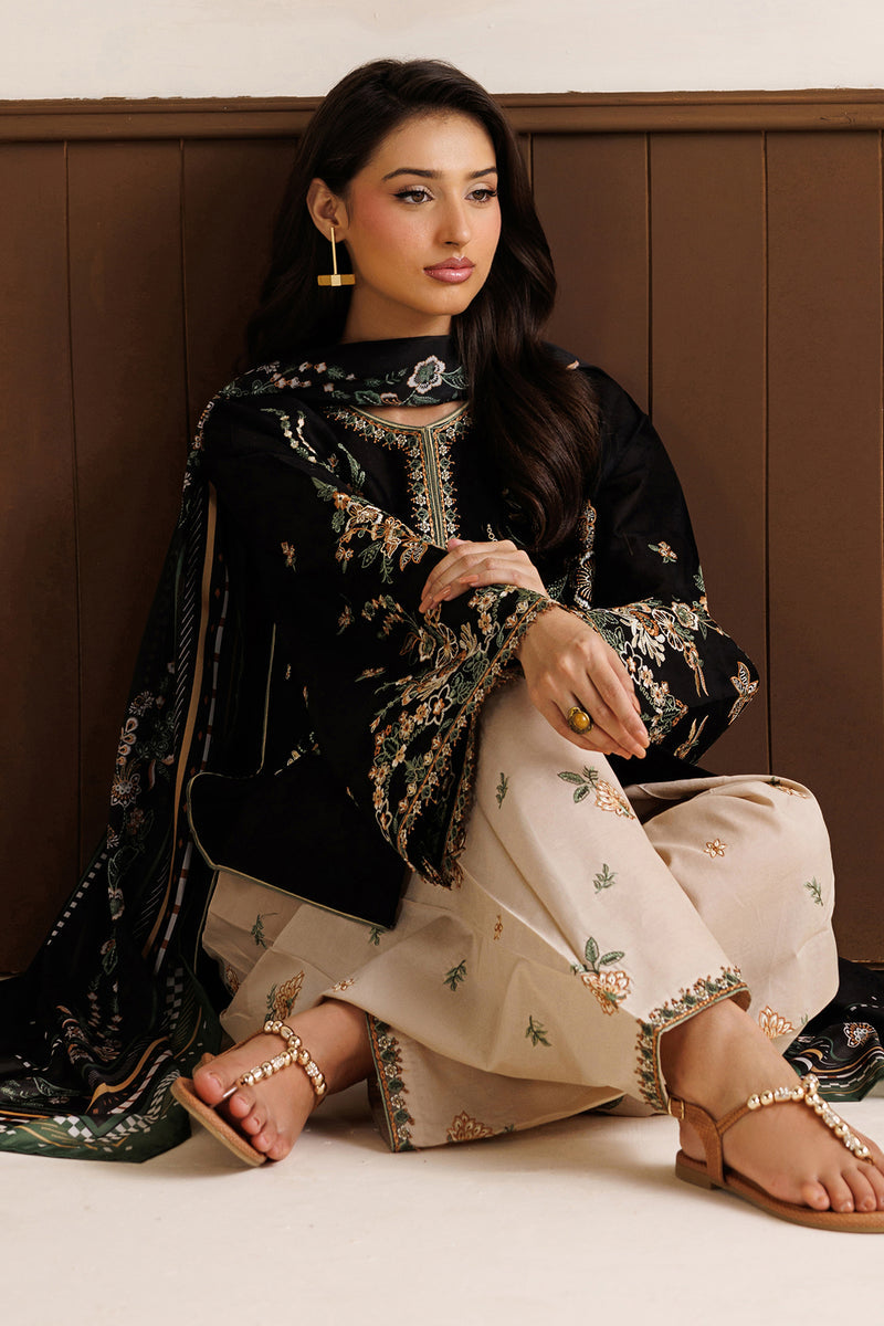 Siyah | Emb Unstitched Dhanak 3pc