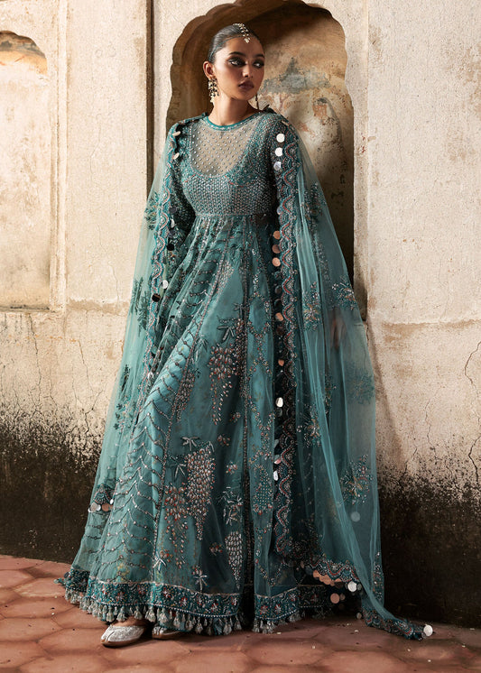 HUSSAIN REHAR ORGANZA UNSTITCHED EMB NAGMA MAXI
