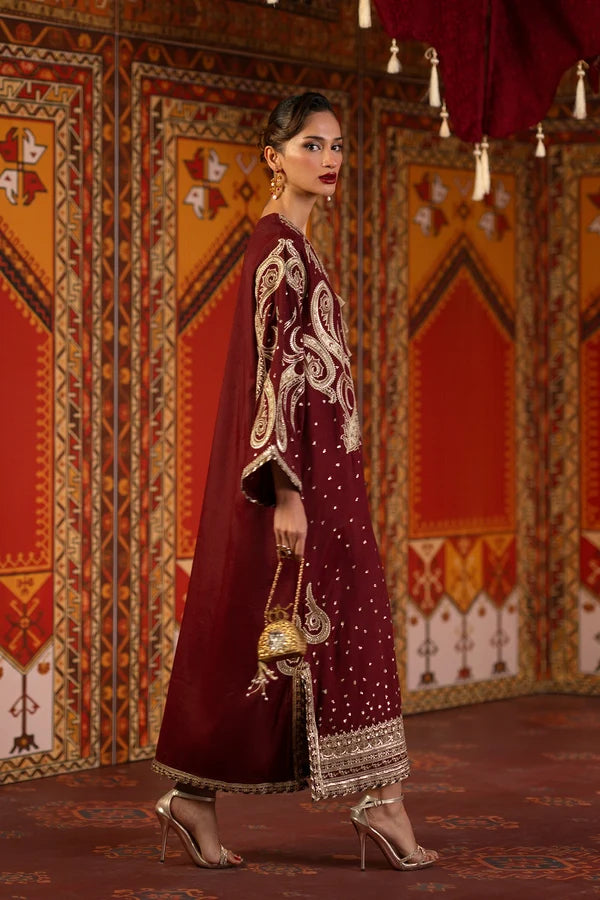 Tanaab | Emb Unstitched Shamoz silk 2pc