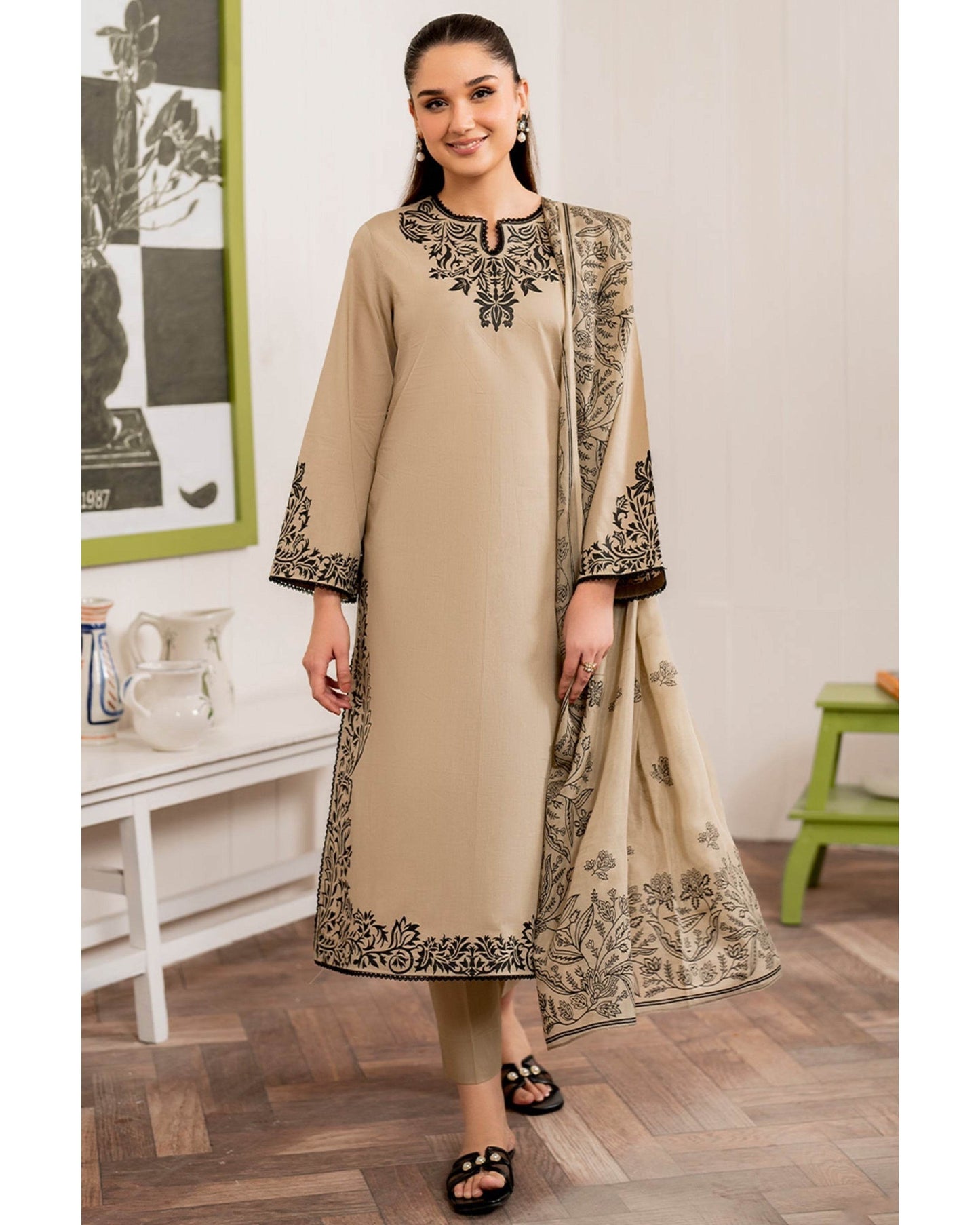 ZARA SHAHJAHAN LAWN UNSTITCHED EMB 3PC - City Cloth House