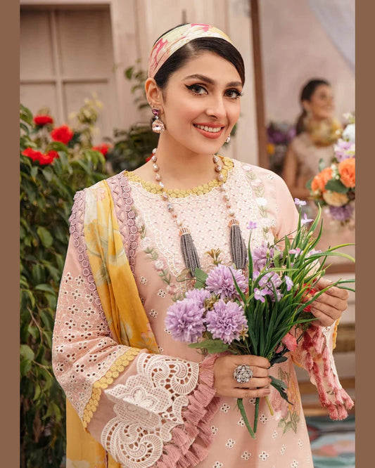 MUSHQ LAWN PREMIUM UNSTITCHED EMB 3PC - City Cloth House