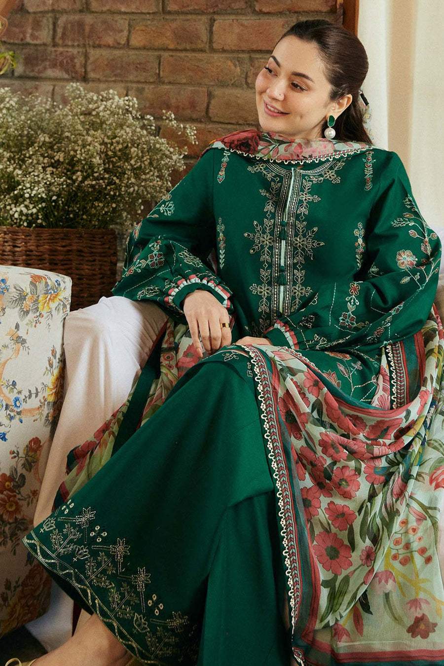 ZARA SHAHJAHAN LAWN PREMIUM UNSTITCHED EMB 3PC