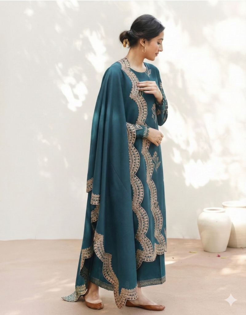 Zin Aura | Emb Unstitched Lawn 3pc