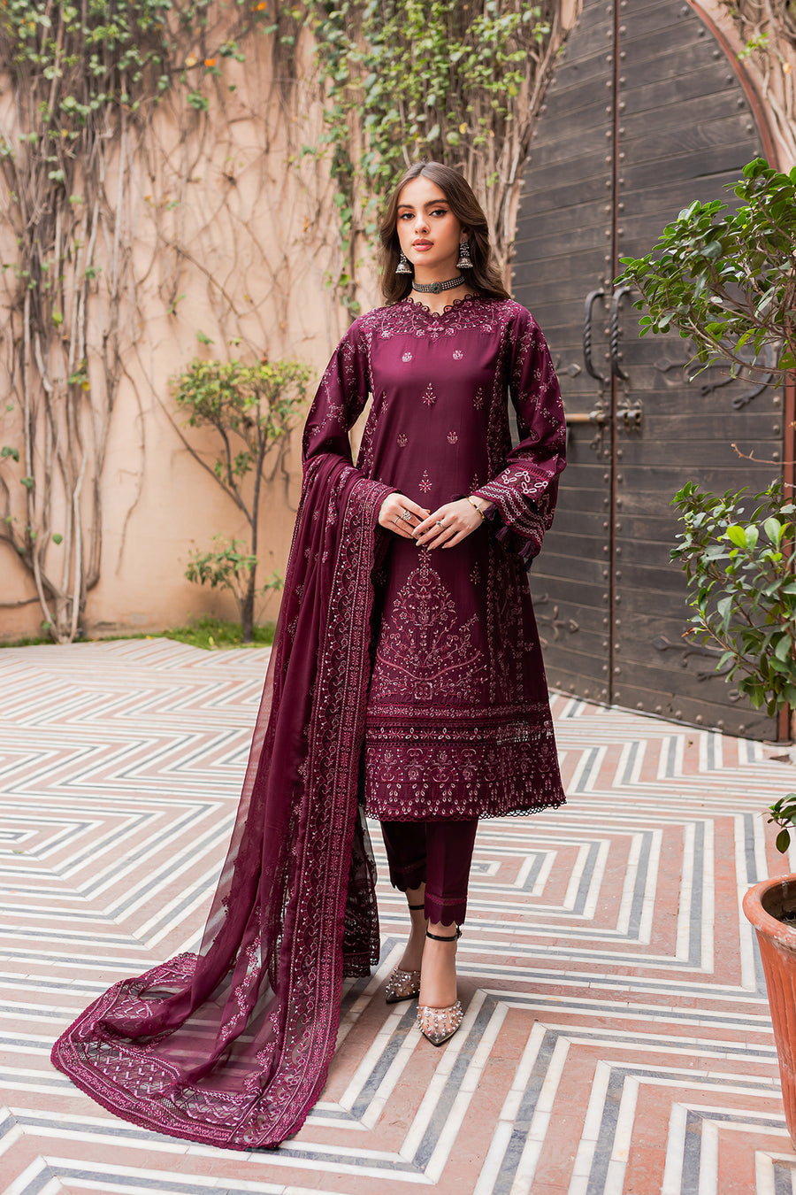 FARASHA LAWN LUXURY UNSTITCHED EMB 3PC