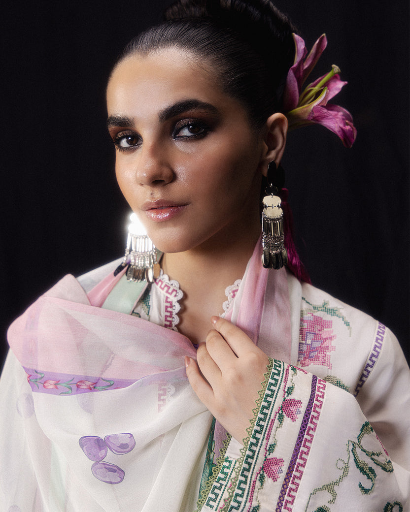 Nafasat | Emb Unstitched Dhanak 3pc