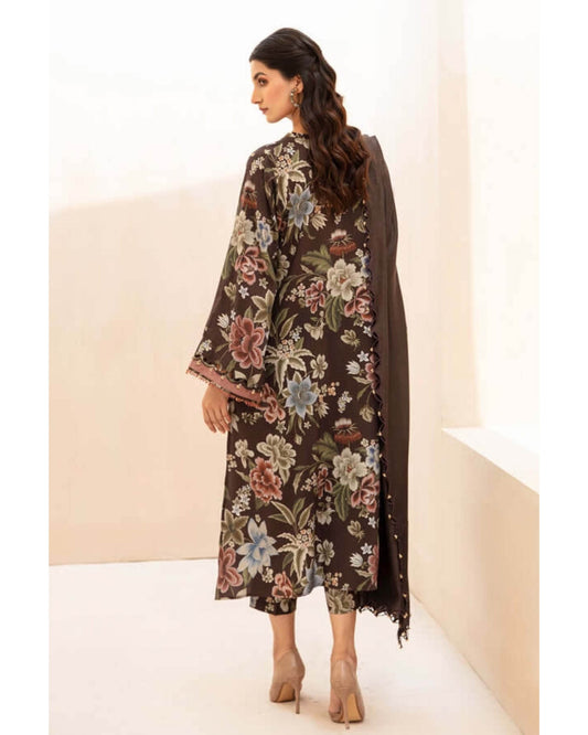 BAROQUE LAWN PRINTED UNSTICH 3PC - City Cloth House