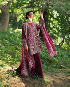 SUFFUSE ORGANZA UNSTITCHED EMB SUIT - City Cloth House