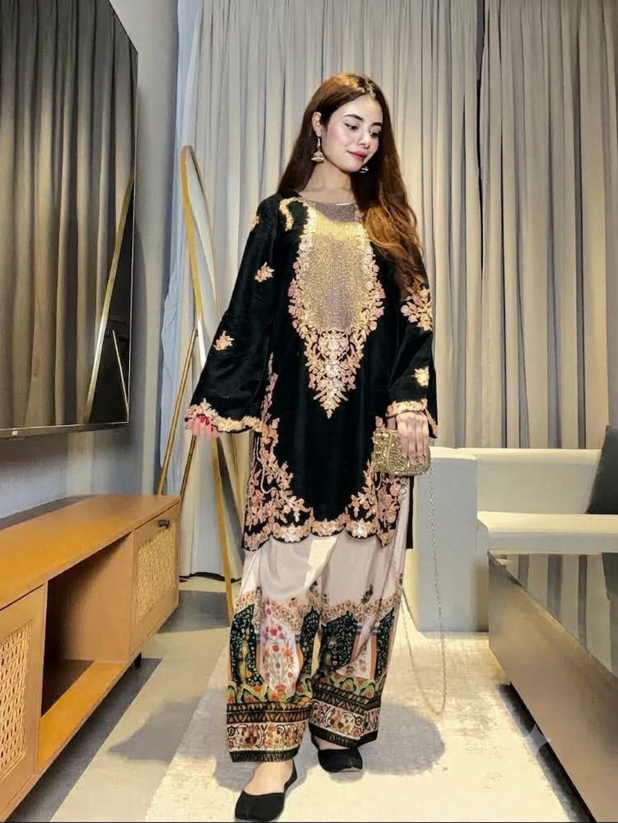 Shahi | Emb Unstitched Shamoz silk 2pc