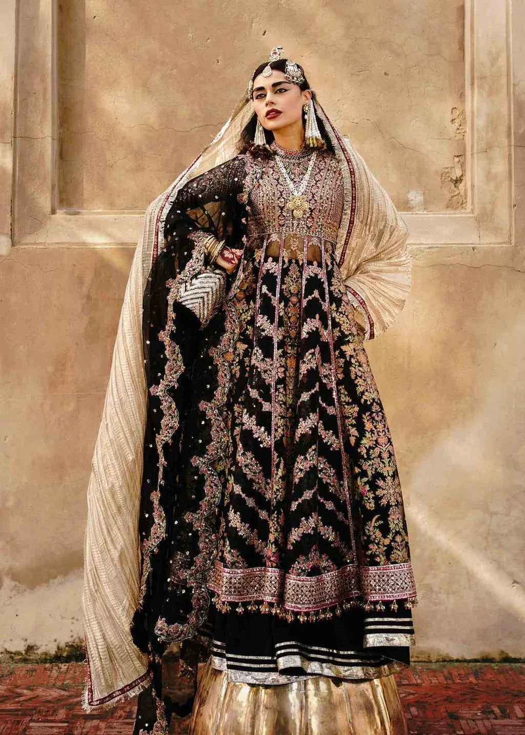 HUSSAIN REHAR ORGANZA UNSTITCHED EMB SUIT - City Cloth House