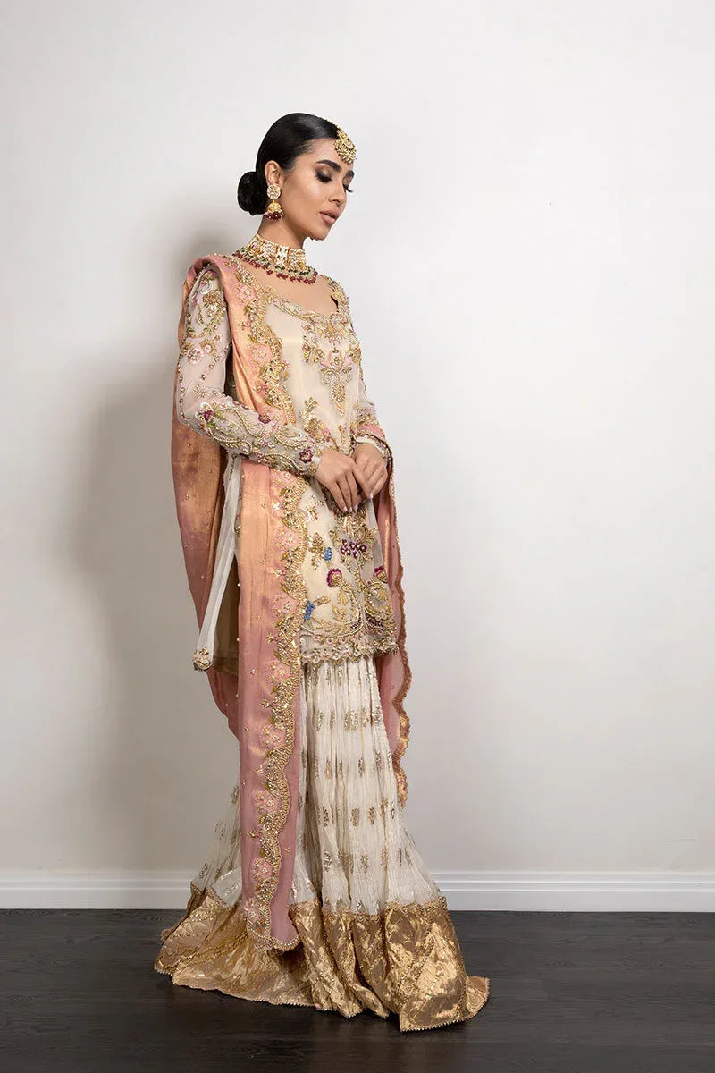 MINA HASAN NET UNSTITCHED EMB ALAIA SUIT - City Cloth House