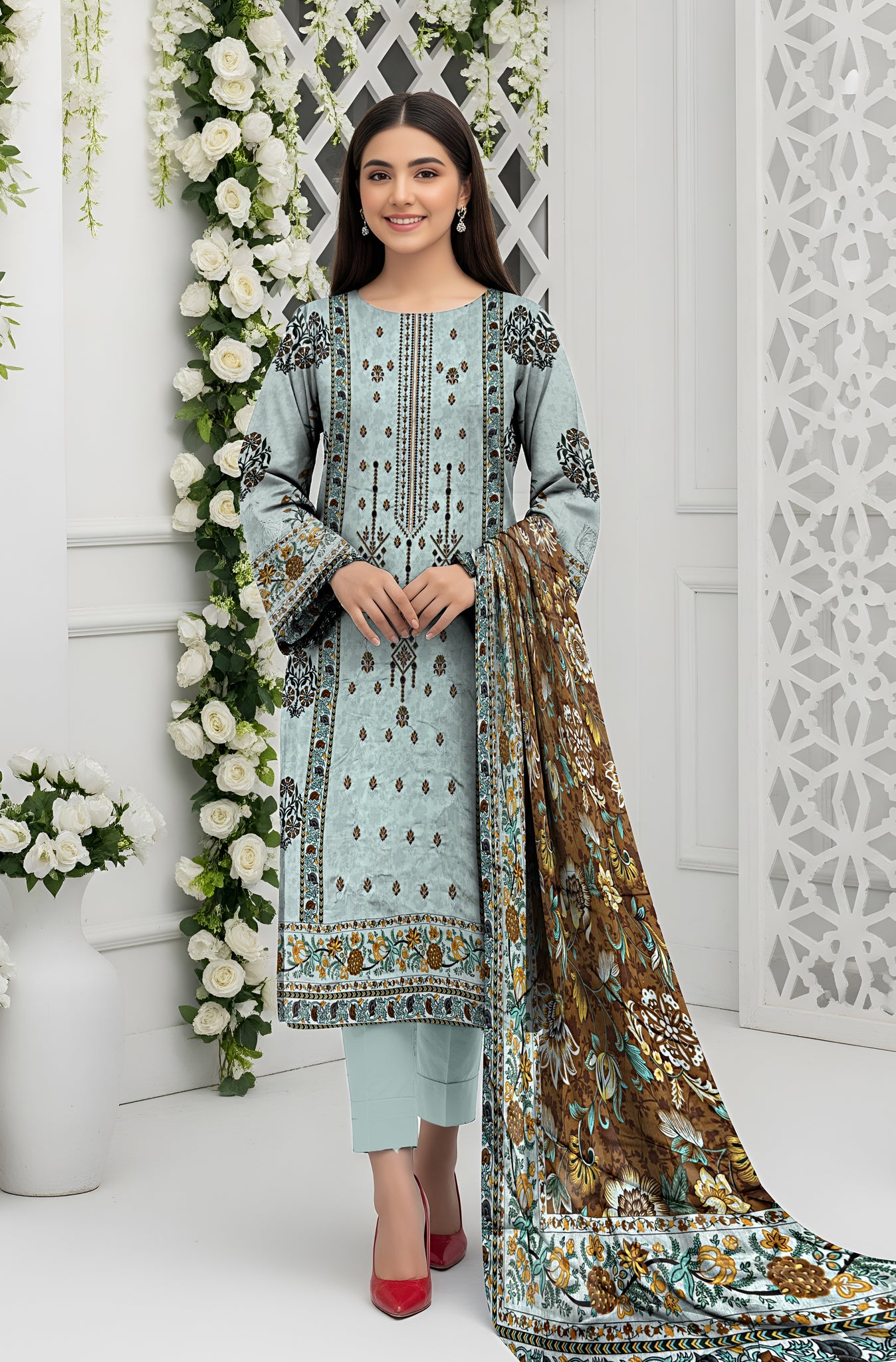 MIRAAL LAWN PRINTED UNSTICH VOL-2 3PC