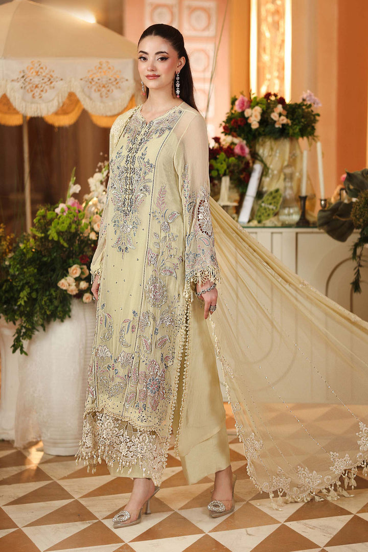 MARIA.B CHIFFON UNSTITCHED EMB D-8 SUIT