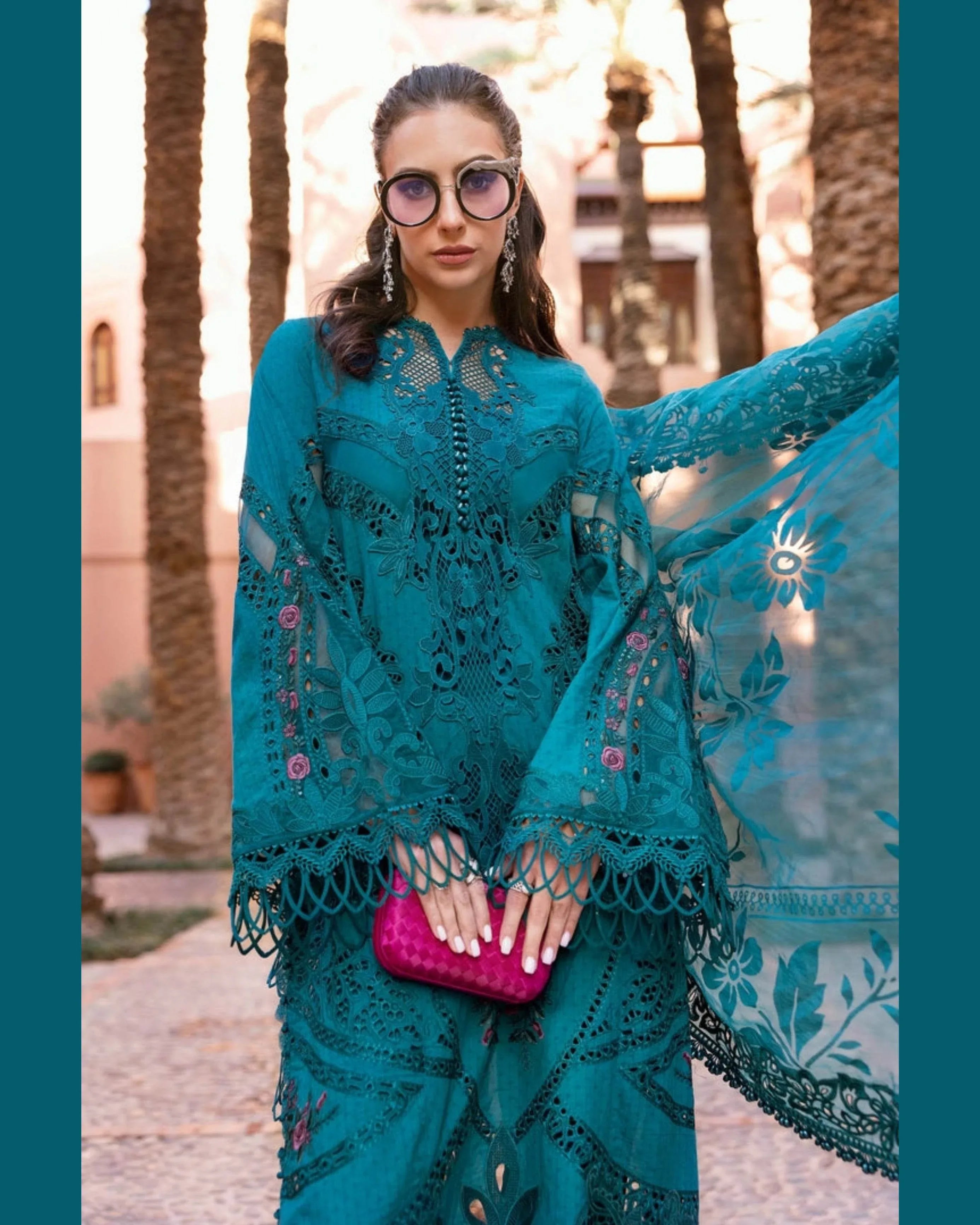 MARIA.B LAWN UNSTITCHED EMB 3PC - City Cloth House