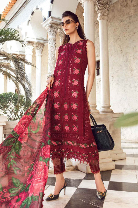 MARIA.B LAWN UNSTITCH EMB 3PC MB 24E (D-05) - City Cloth House