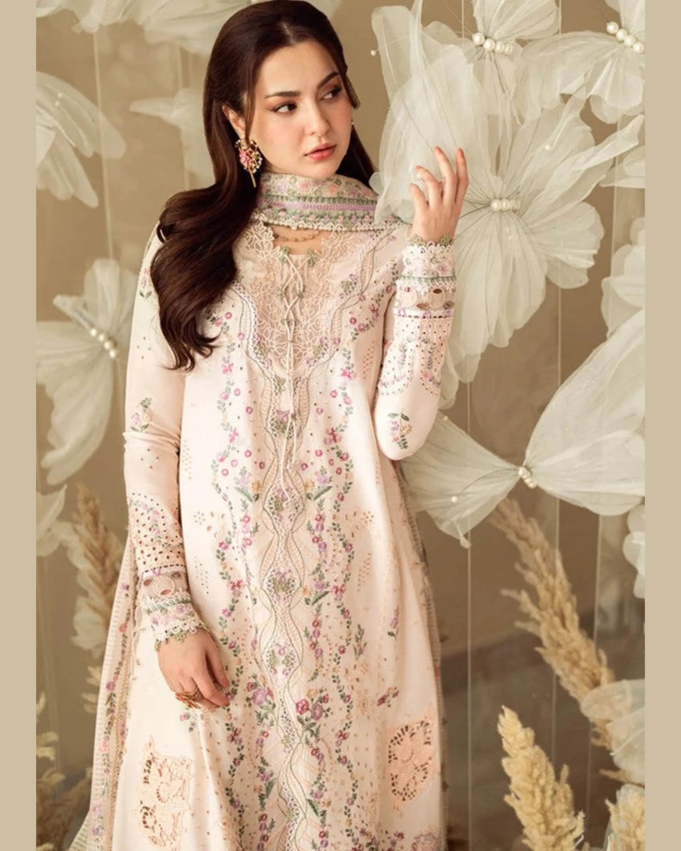 QALAMKAR LAWN UNSTITCHED EMB 3PC - City Cloth House