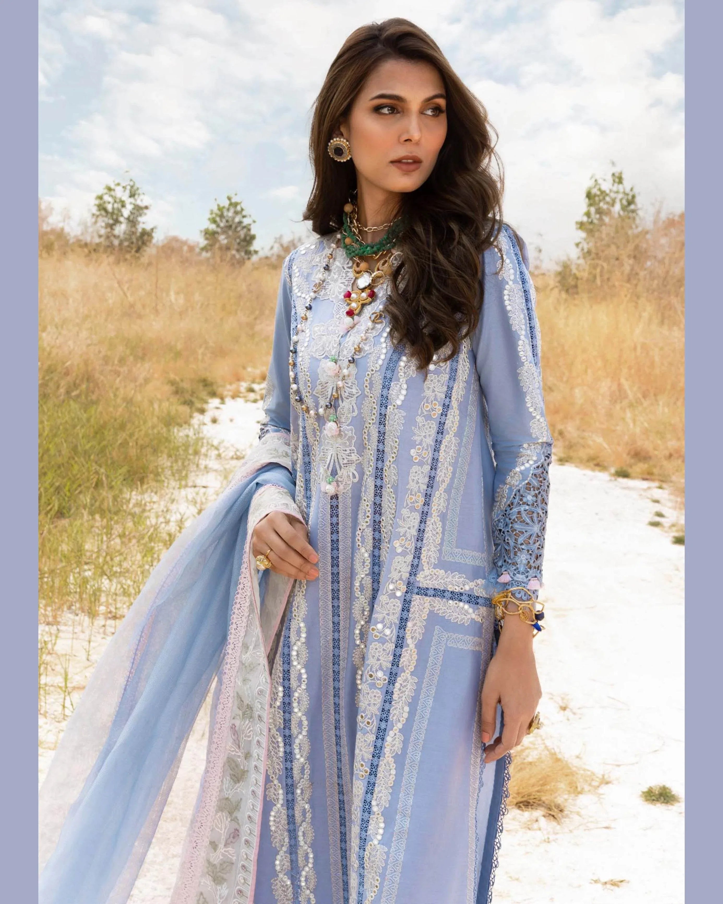 SAIRA*SHAKIRA LAWN UNSTITCHED EMB 3PC - City Cloth House