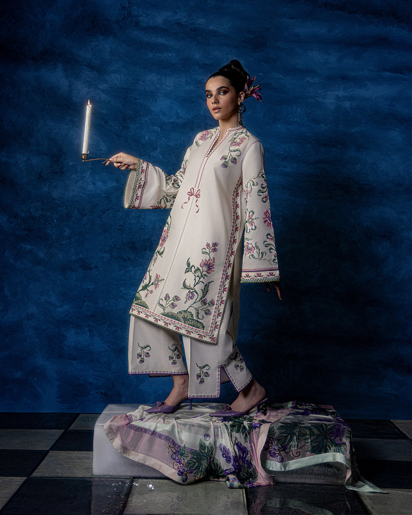 Nafasat | Emb Unstitched Dhanak 3pc