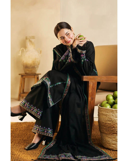 ZARA SHAHJAHAN DHANAK UNSTITCHED EMB 3PC - City Cloth House