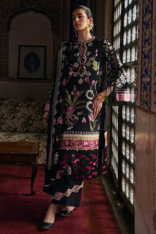 ELAF LAWN UNSTICH EMB 3PC AZUREH (EL25-04 A) - City Cloth House