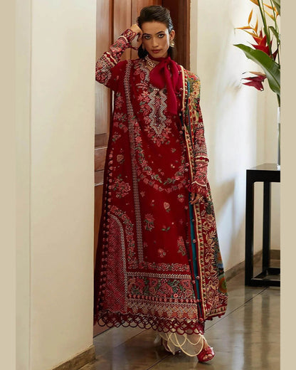 ELAN LAWN UNSTITCHED EMB 3PC - City Cloth House