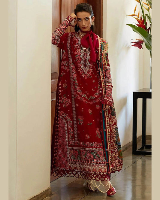ELAN LAWN UNSTITCHED EMB 3PC - City Cloth House