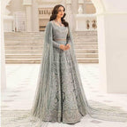 ERUM KHAN NET UNSTITCHED EMB MAXI - City Cloth House