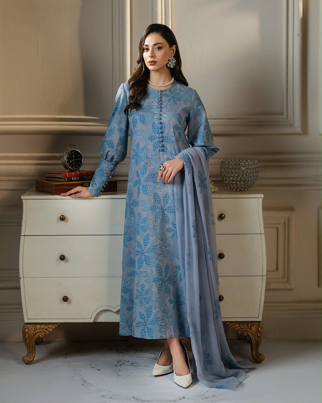 Neel | Emb Unstitched Lawn 3pc