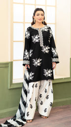 NUREH LAWN PREMIUM UNSTITCHED EMB 3PC