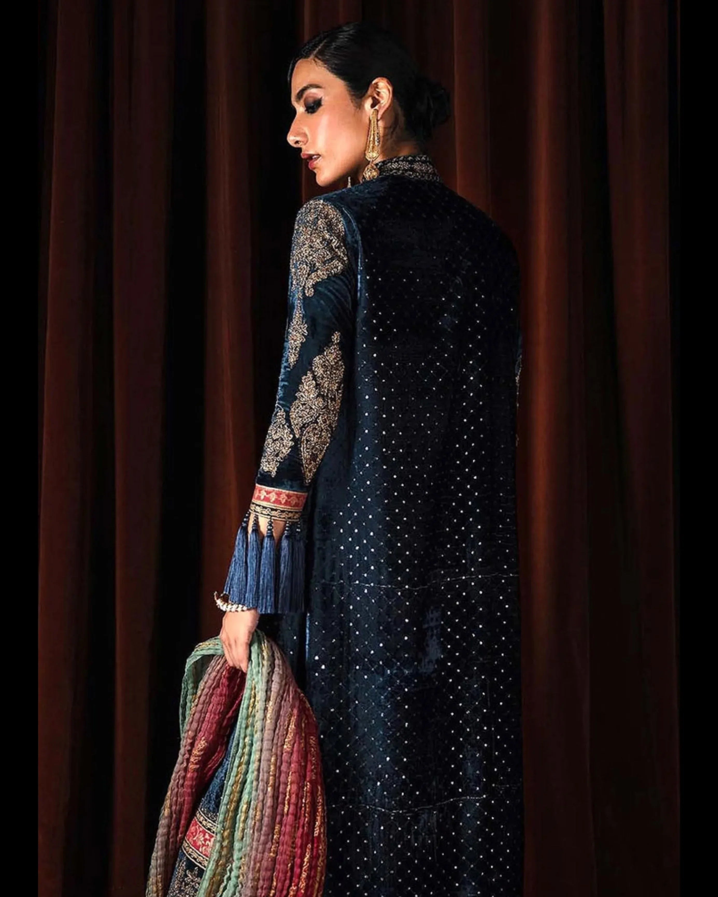 SANA SAFINAZ VELVET UNSTICH EMB 3PC - City Cloth House