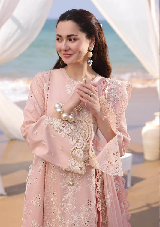 QALAMKAR LAWN PREMIUM UNSTITCHED EMB 3PC - City Cloth House