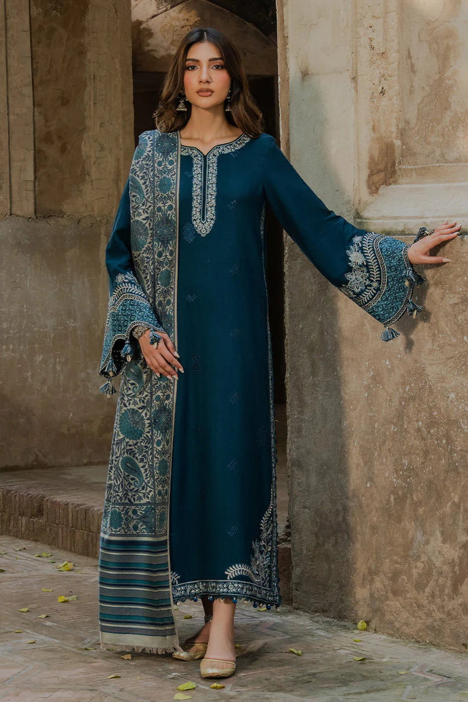 Zardozi | Emb Unstitched Dhanak 3pc
