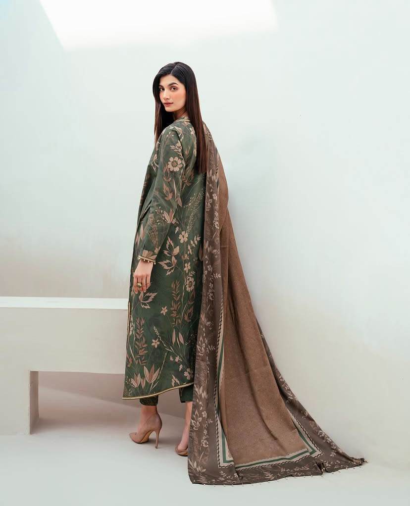 BAROQUE LAWN PRINTED UNSTICH 3PC - City Cloth House