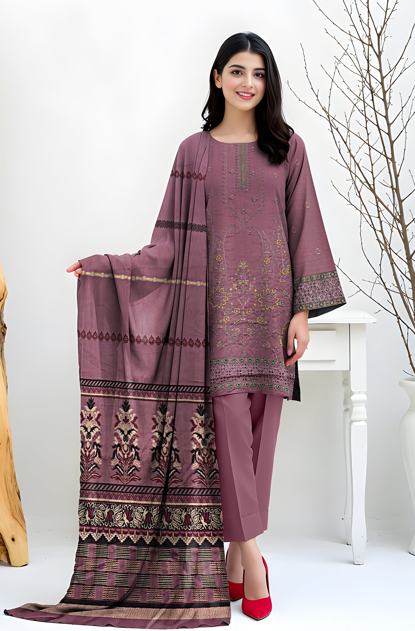 MIRAL LAWN PREMIUM UNSTITCHED VOL-1 EMB 3PC