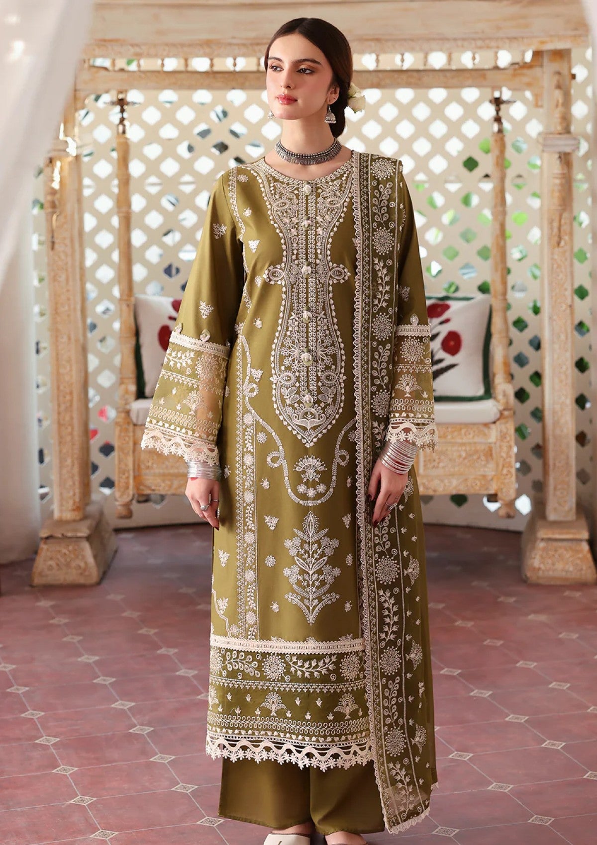 Zeyba | Emb Unstitched Dhanak 3pc