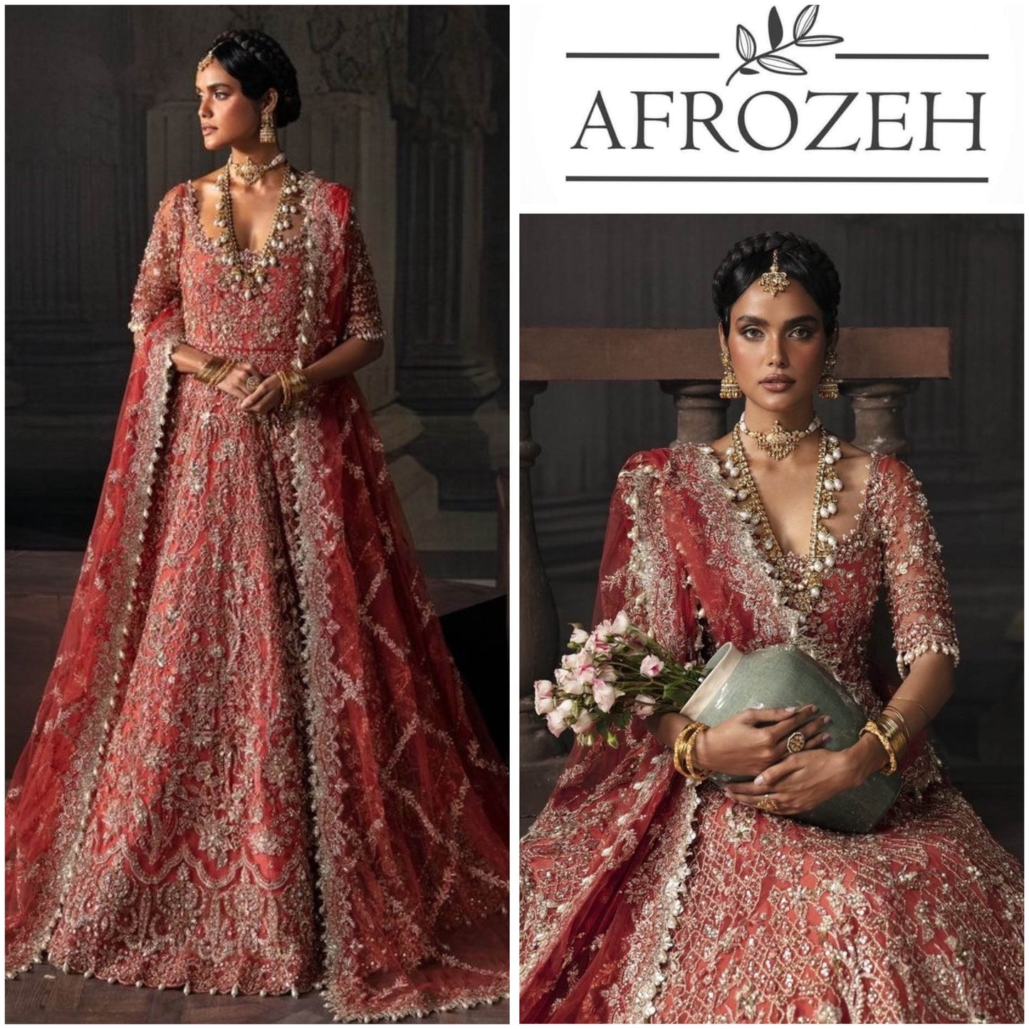 AFROZEH NET UNSTITCHED EMB MAXI - City Cloth House