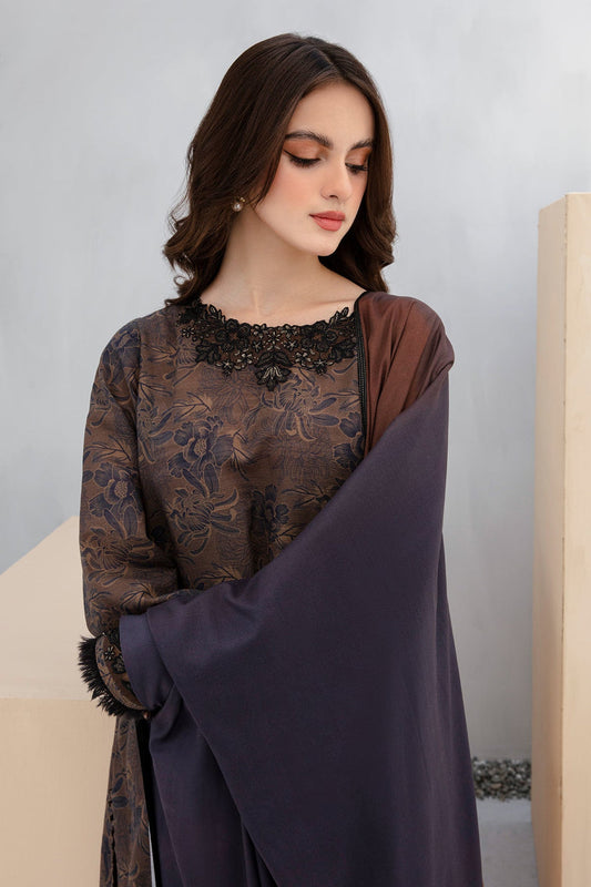BAROQUE DHANAK PRINTED UNSTICHED 3PC