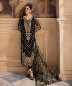 CHARIZMA CHIFFON UNSTITCHED EMB SUIT - City Cloth House