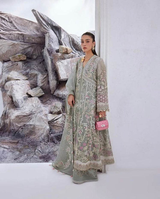 SUFFUSE ORGANZA UNSTITCHED EMB SUIT - City Cloth House