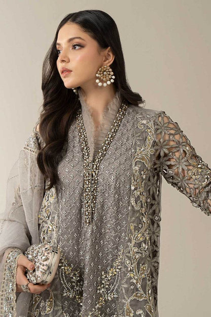 MARIA.B ORGANZA UNSTITCHED EMB SUIT (BDS-30-D6) - City Cloth House