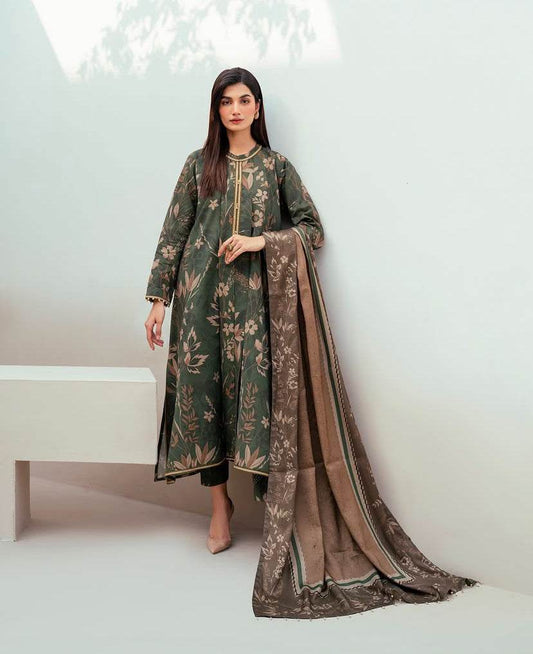 BAROQUE LAWN PRINTED UNSTICH 3PC - City Cloth House