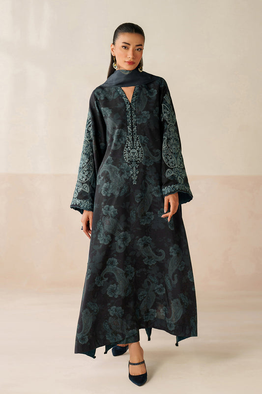 BAROQUE LINEN PRINTED UNSTICHED 3PC