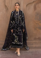 Siah | Emb Unstitched Dhanak 3pc