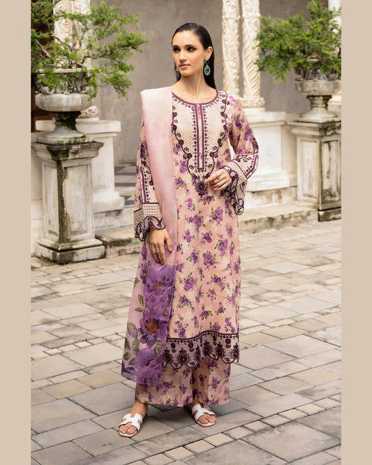 COCO LAWN PRINTED UNSTICH 3PC - City Cloth House