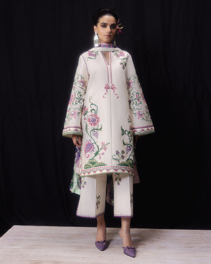 Nafasat | Emb Unstitched Dhanak 3pc