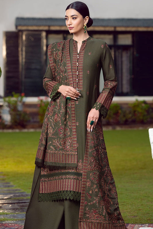 BAREEZE DHANAK UNSTITCHED EMB 3PC