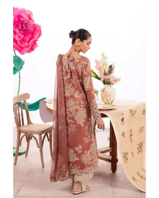 BAROQUE LAWN PRINTED UNSTICH 3PC - City Cloth House