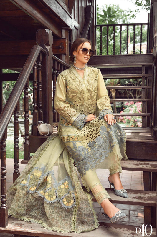 MARIA.B LAWN UNSTITCHED EMB 3PC - City Cloth House