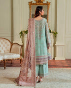 BAROQUE ZARI NET UNSTITCHED EMB SUIT - City Cloth House