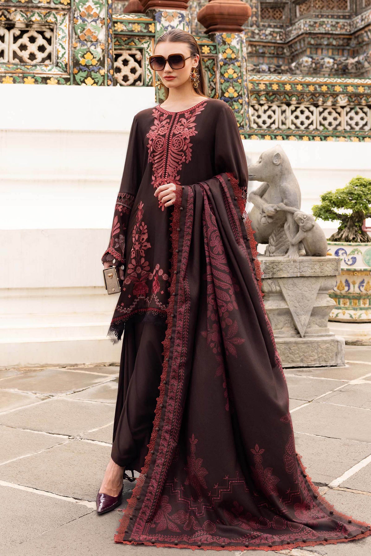 Zaibaish | Emb Unstitched Dhanak 3pc