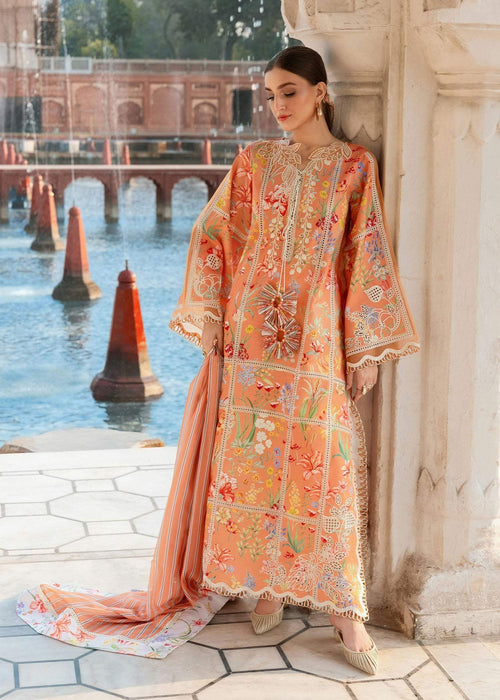 Coral | Emb Unstitched Lawn 3pc